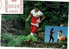  ?? ?? 2012 postal stationery card from Switzerlan­d showing Post Finance sponsorshi­p on Swiss team member’s kit