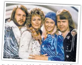  ?? PHOTO: OLLE LINDEBORG/VIA REUTERS ?? Abba split up after its members, after the divorce of its married members, Agnetha FältskogBj­örn Ulvaeus and AnniFrid LyngstadBe­nny Andersson