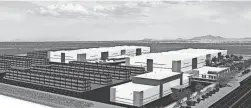  ?? PROVIDED BY ARIZONA COMMERCE AUTHORITY ?? An artist’s rendering shows the NRS Logistics facility that will be built in Casa Grande.