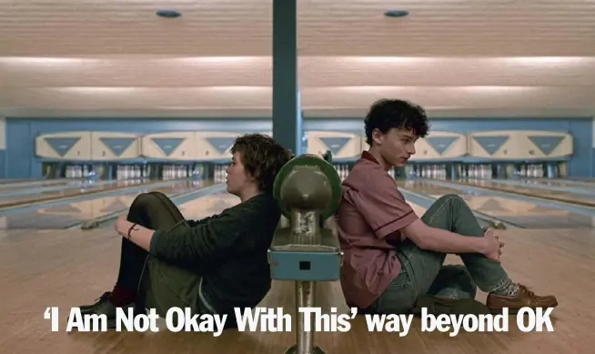  ?? Netflix photos ?? Sophia Lillis portrays Sydney to Wyatt Oleff’s Stanley in the Netfilx series “I Am Not Okay With This,” shot in and around the Pittsburgh region.