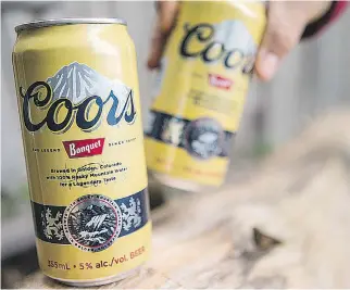  ?? MOLSON COORS BREWING COMPANY ?? Sales volumes of Molson Coors were down 5.4 per cent in Canada in the fourth quarter, as a result of a sluggish economy and higher food prices.