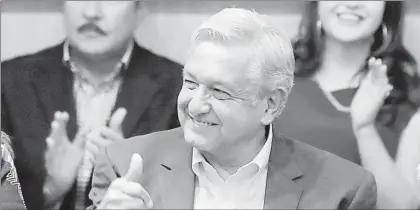  ?? Foto Carlos Ramos Mamahua ?? Andrés Manuel López Obrador, en un acto con el Partido del Trabajo en febrero anterior