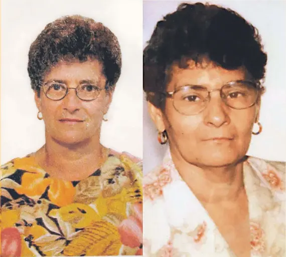  ?? ?? Las hermanas Susana (blusa amarilla) y Yolanda Medina Medina eran muy unidas.