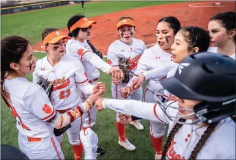  ?? ?? The Taos Lady Tigers kicked off the season with a home match against St. Michael’s Lady Horsemen Monday (March 13).