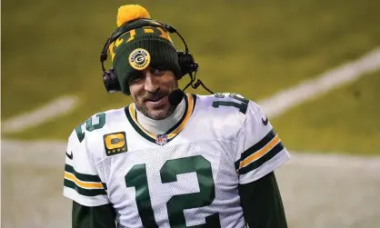  ??  ?? Aaron Rodgers is preparing for the Packers’ playoff meeting with the Rams. Photograph: CharlesRex Arbogast/AP