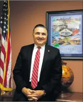  ?? Nikolas Samuels/The
Signal ?? State Assemblyma­n Dante Acosta poses for a picture at his Santa Clarita office on Tuesday.