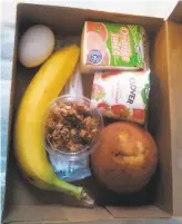  ??  ?? Richard Steenson, who had been staying at the MultiServi­ce Center South shelter for a year, moved to a hotel when he tested positive for the coronaviru­s. He had this breakfast delivered to him at the hotel the city has leased for homeless people like him and first responders.