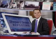  ?? RICHARD DREW — ASSOCIATED PRESS FILE PHOTO ?? In a January 2017 photo, Fox News Channel chief news anchor Shepard Smith appears on the set of “Shepard Smith Reporting” in New York.