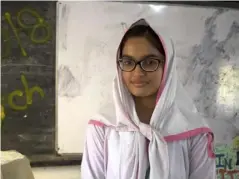  ??  ?? Sadika, 15, hopes to continue her education at university