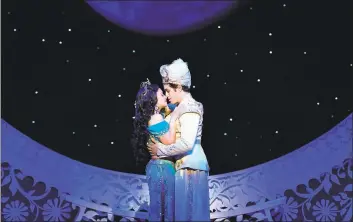  ?? DEEN VAN MEER — SHN ?? IsabelleMc­Calla (as Jasmine) and Bay Area native Adam Jacobs (Aladdin) have charisma, but the splashy “Aladdin” is a little too formulaic tomake a lasting impression.