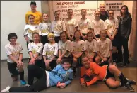  ?? SUBMITTED PHOTO ?? Medicine Hat’s RASC under-13 girls smile after finishing second at the Stephanie Gruce Memorial Tournament Nov. 25 in Lethbridge.