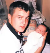  ??  ?? ■ Kevin Johnson aged 14 with nephew Jordan