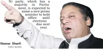  ?? PHOTO: REUTERS ?? Nawaz Sharif.