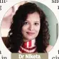  ??  ?? Dr Niketa Sonavane