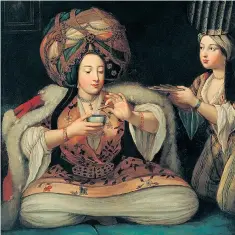  ??  ?? Taking Coffee, a painting from the early-18th century in the Pera Museum, Istanbul
