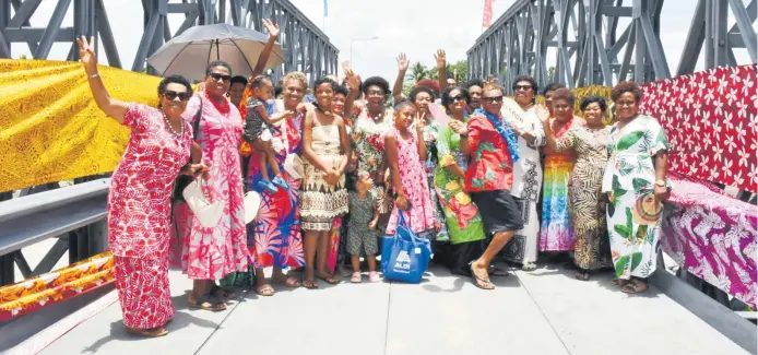  ?? PHOTO: NANISE NEIMILA ?? Women of Muana, Vunisei and Navatuyaba of Toga after the commission­ing of the $4million bridge, an investment into sustainabl­e road infrastruc­ture developmen­t in rural areas.