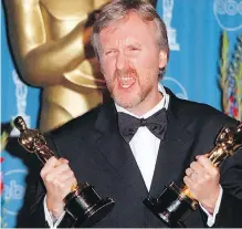  ?? ABC ?? James Cameron announced he was the king of the world after winning Oscars for Titanic at the 1998 Academy Awards.