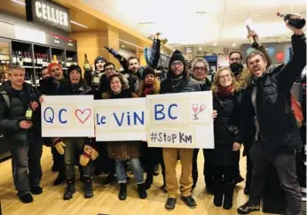  ??  ?? Anti-pipeline activists in Montreal organized a campaign to purchase B.C. wine after Alberta announced a boycott.