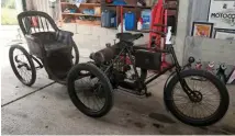  ??  ?? RIGHT: Lusk’s passion for devices from the early, innovative days of motorcycli­ng is reflected in this 1898 Rochet tricycle powered by a 2½hp De Dion engine