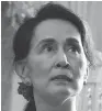  ??  ?? Aung San Suu Kyi