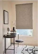  ??  ?? AUSTIN SEA SALT
OFFERING ALL THE PRACTICAL BENEFITS of a roller blind in a luxurious soft fabric, Austin Sea Salt adds a sumptuous and stylish touch.