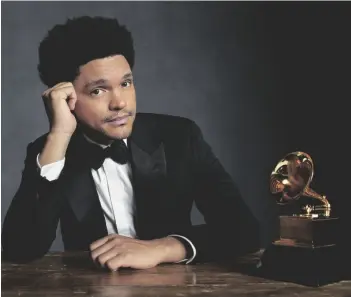  ?? ?? Trevor Noah is the host Sunday as CBS and Paramount+ present the 65th Annual Grammy Awards.