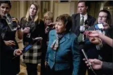  ?? ANDREW HARNIK — THE ASSOCIATED PRESS ?? House Appropriat­ions Committee Chair Nita Lowey, D-N.Y., speaks to reporters as she arrives for a closeddoor meeting at the Capitol as bipartisan House and Senate bargainers trying to negotiate a border security compromise in hope of avoiding another government shutdown on Capitol Hill, Monday in Washington.