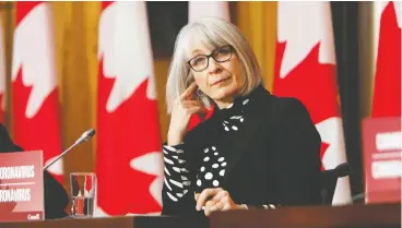  ?? DAVID KAWAI / THE CANADIAN PRESS FILES ?? Health Minister Patty Hajdu said the government needs time to study proposals and consult with provinces before it decides to change the travel screening system.