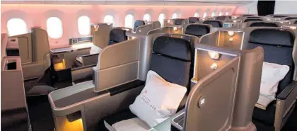 ?? Photos / Greg Bowker (above), supplied ?? Air NZ’s new business class could include a move to Qantas-style Vantage seats (above).