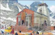  ?? HT PHOTO ?? ■ A view of Kedarnath Shrine in Rudrapraya­g district.