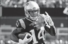  ?? Winslow Townson Associated Press ?? BRANDIN COOKS caught 65 passes for 1,082 yards and seven touchdowns last season with New England. The Rams traded their first-round pick for him.