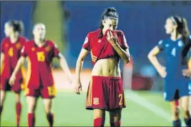  ?? FOTO: EFE ?? Leila, tras caer ante Inglaterra El equipo quiere pasar página y centrarse en Escocia