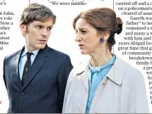  ??  ?? Playing a newspaper editor, with Shaun Evans, in the ITV series Endeavour