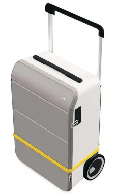  ??  ?? Xtend Smart Expandable Suitcase expands from carry-on to a larger case, should people accumulate more on their travels than they started with.