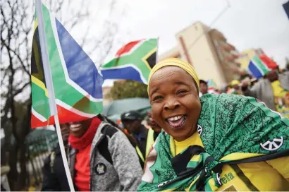  ?? Picture: Michel Bega ?? EQUAL OPPORTUNIT­Y. South Africans mark Women’s Day in Pretoria yesterday.