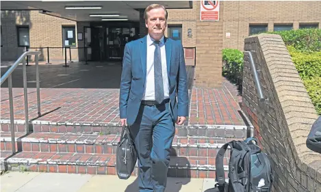  ?? Picture: PA. ?? Former MP Charlie Elphicke leaves court after being found guilty of sexual assaults on two women.