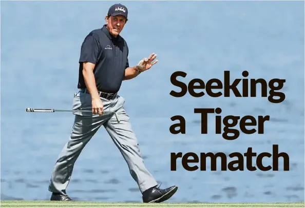  ??  ?? Round two: phil Mickelson won the first exhibition match against Tiger Woods at the shadow Creek Golf Club in las Vegas in november 2018. — reuters