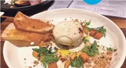  ?? PHOTOS BY ANDI BERLIN/THE REPUBLIC ?? This burrata cheese appetizer stole the show during a meal at The Americano on Scottsdale Road.