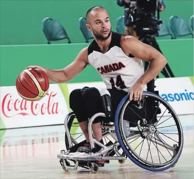  ?? WHEELCHAIR BASKETBALL CANADA ?? Tyler Miller first represente­d Canada at the 2010 world championsh­ip in Birmingham, England, and later won gold at the 2012 Paralympic­s in London.