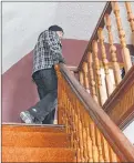  ?? COLIN MACLEAN/JOURNAL PIONEER ?? Ian McKillop on the staircase of the Stanley Maynard House, believed to be at least 117 years old.