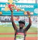  ?? Picture: GALLO IMAGES/ ANESH DEBIKY ?? FAST FEET: Defending men’s winner Bongmusa Mthembu will face stiff competitio­n at this Sunday’s Comrades.