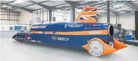  ??  ?? The Bloodhound SSC land speed record project is back on track.
