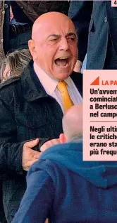  ??  ?? 1 Un giovane Galliani con Berlusconi 2 L’a.d. del Milan con il d.s. Braida 3 Galliani concentrat­o sulla Gazzetta 4 Ancora Galliani in tribuna, con la classica cravatta gialla ANSA-LIVERANI 4        