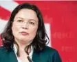  ?? Foto: dpa ?? Arbeitsmin­isterin Andrea Nahles: „Ich bin gesprächsb­ereit.“