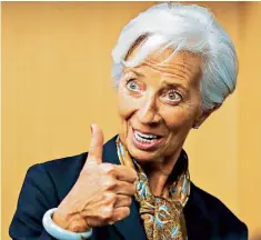  ??  ?? Christine Lagarde is stepping down as IMF’S chief to lead the European Central Bank
