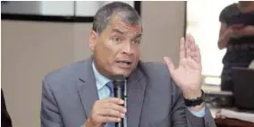  ??  ?? PROCESO. El exmandatar­io Rafael Correa fue llamado a juicio por el secuestro de Fernando Balda.