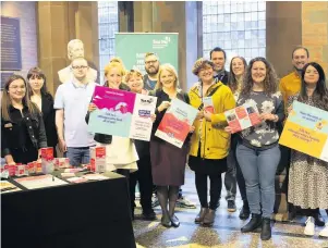  ??  ?? Speak up Volunteers at last year’s event to raise aware of mental health issues