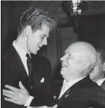  ?? Van Cliburn Foundation ?? Cliburn, left, talks with Nikita Khrushchev during the Soviet premier’s 1959 visit to the United States.