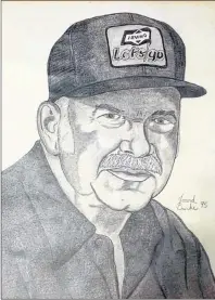  ?? PHOTO SUBMITTED/ROBBIE KAVANAUGH ?? Shown above is a drawing of Peter Durdle by Joard Burke. The annual Peter Durdle Memorial Open tennis tournament will take place this weekend at the New Waterford Tennis Club. The tournament begins on Friday.