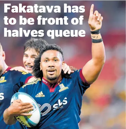  ?? Photo / Getty Images ?? The sooner the All Blacks can usher Highlander­s halfback Folau Fakatava into their squad the better.